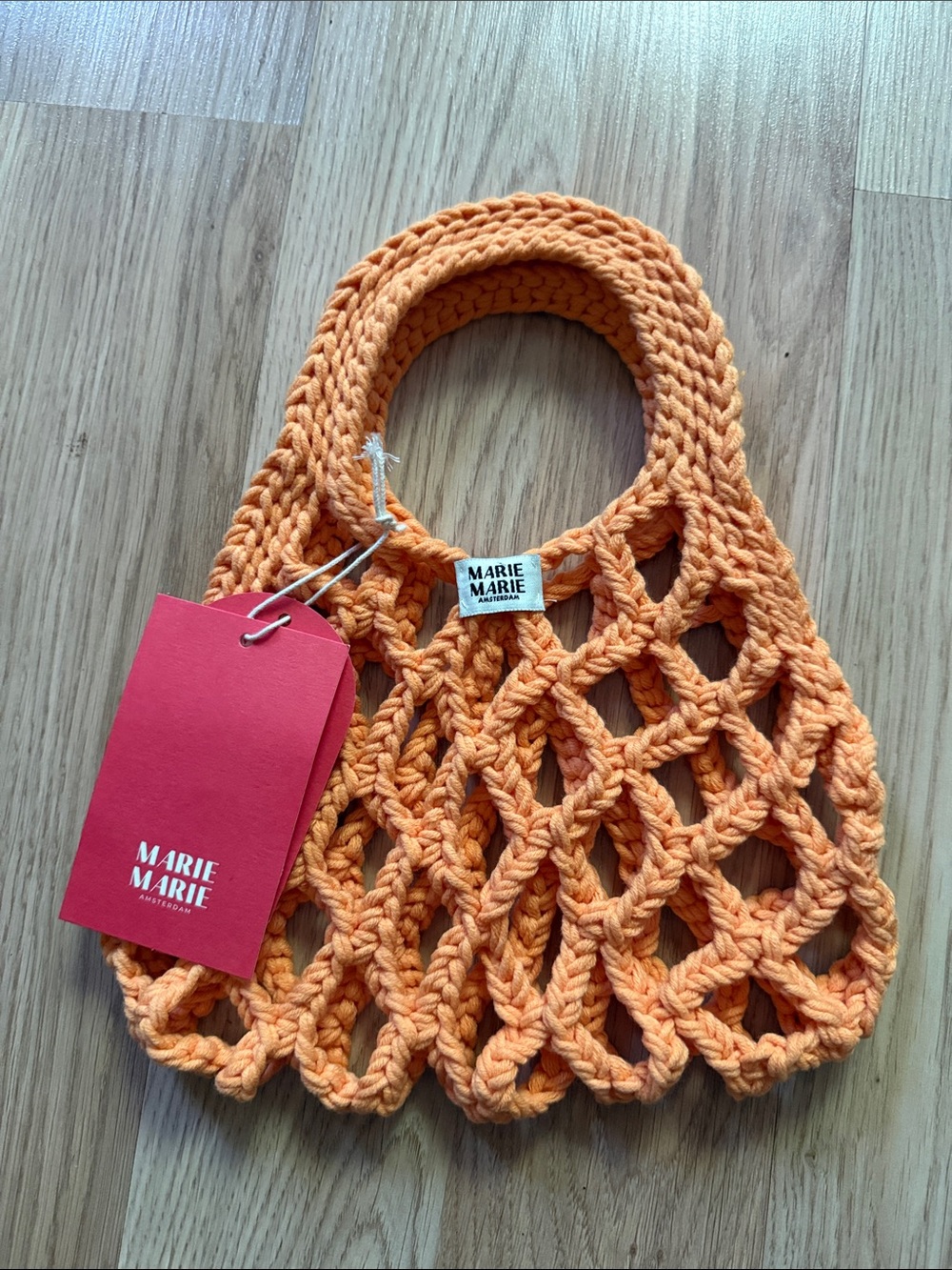 Marie Marie Orange Crochet Net Tote